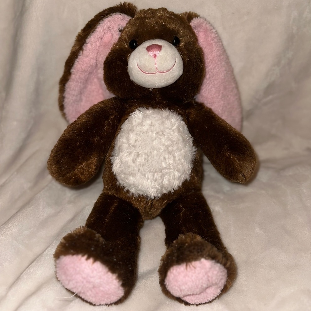 Brown and Pink Plush Bunny